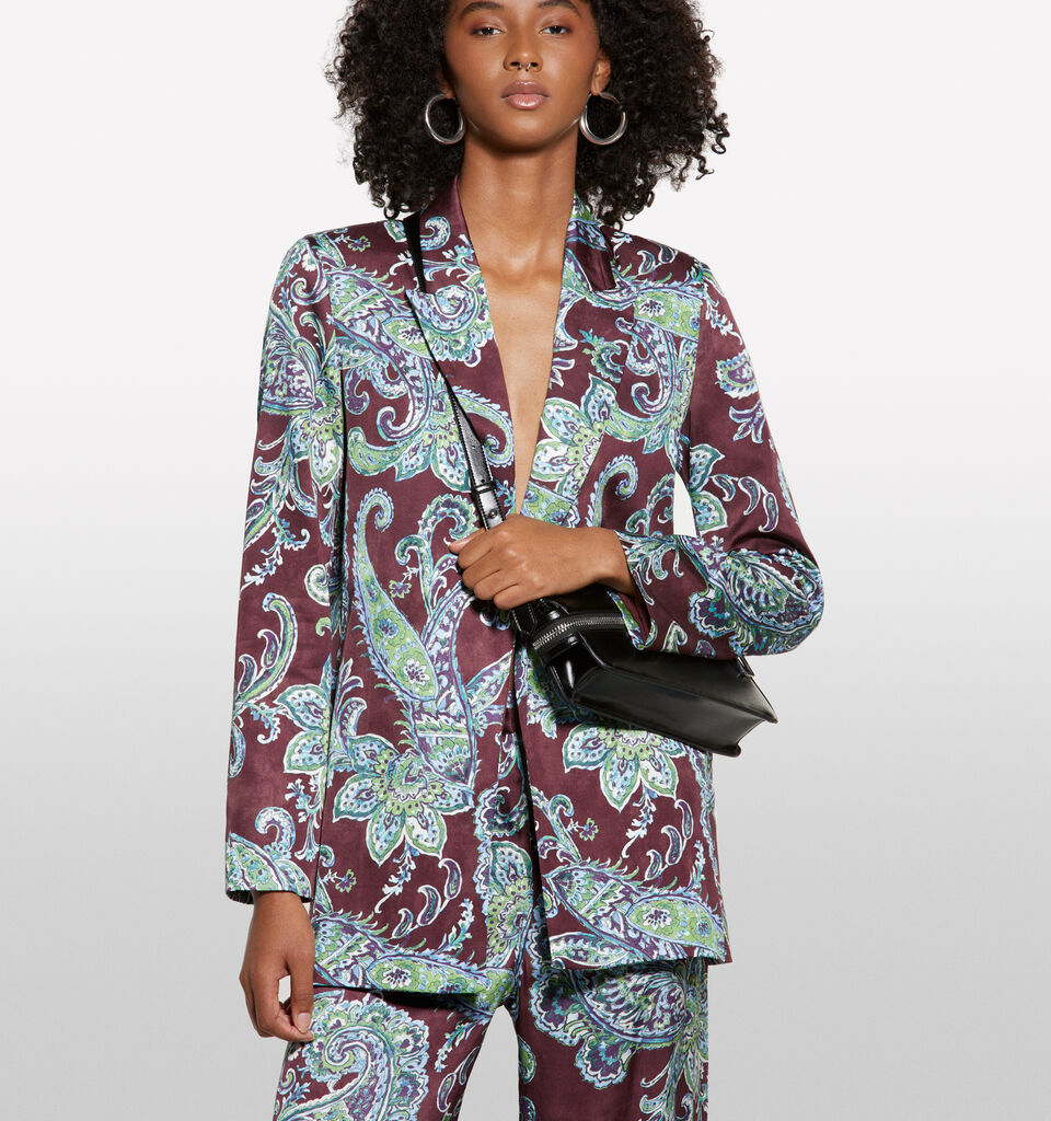Paisley pattern open blazer - women's blazers - Multi-color | Sisley image number 3